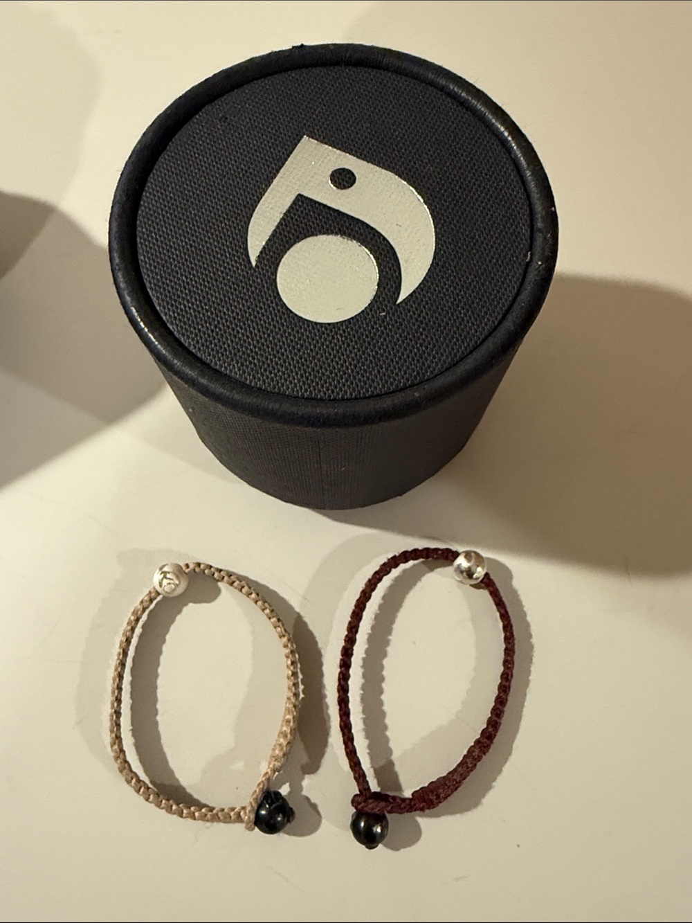 Lokai Adjustable Cord Bracelet Duo in Brown and tan
